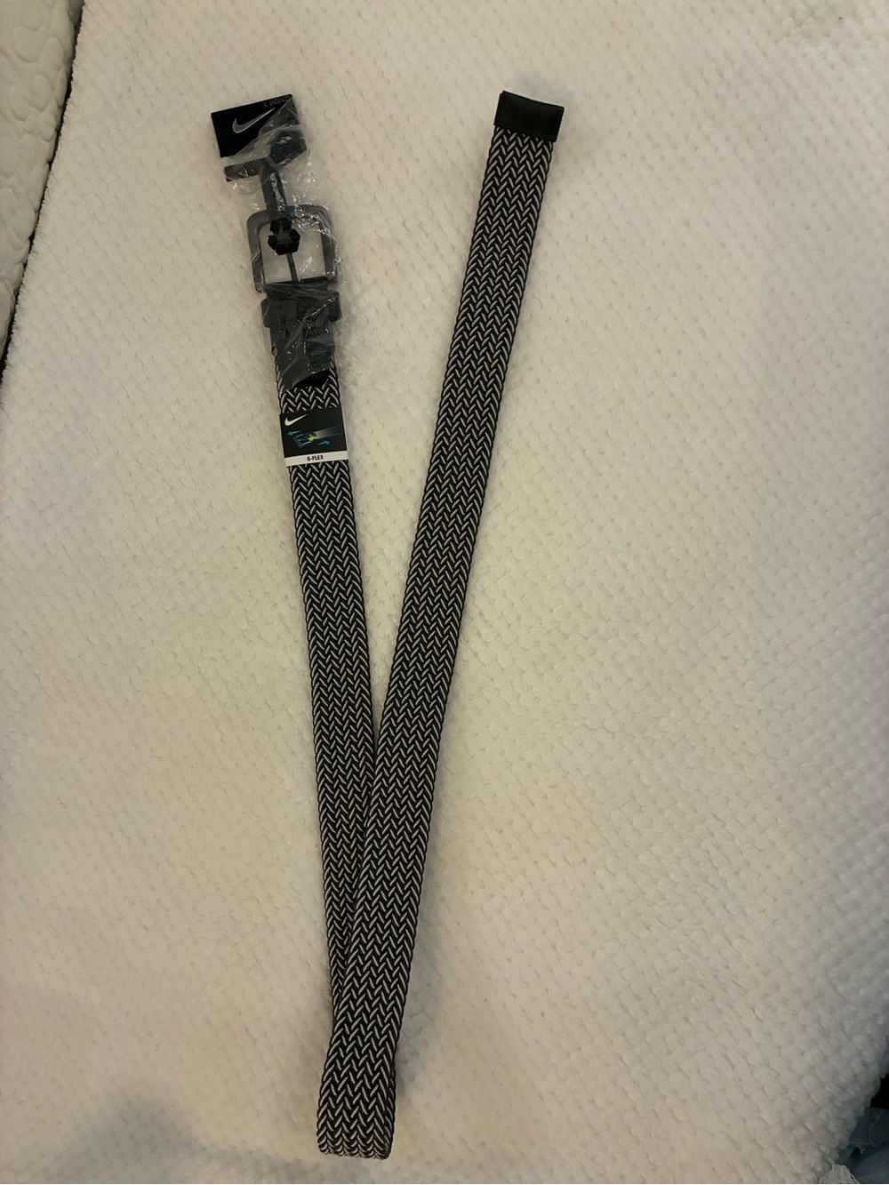Nike Black & White Woven Men's Belt Size Large 40/42